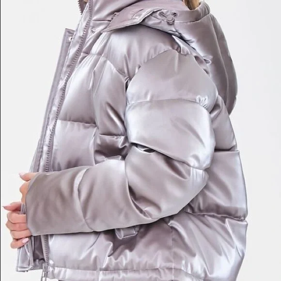Metallic Quilted Puffer Jacket - Picture 2 of 4